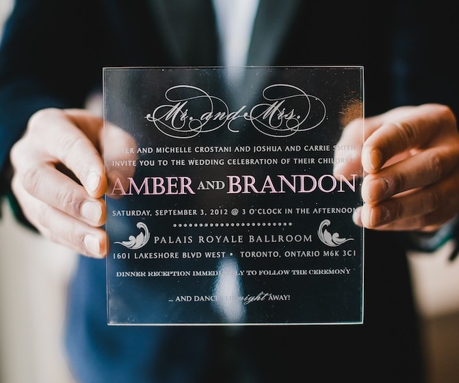 Clear Acrylic Wedding Invitation