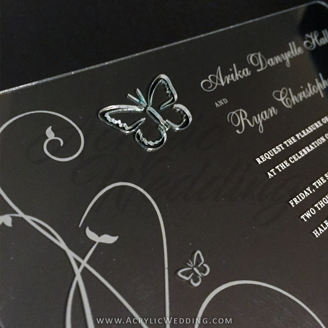 Clear Acrylic Wedding Invitation