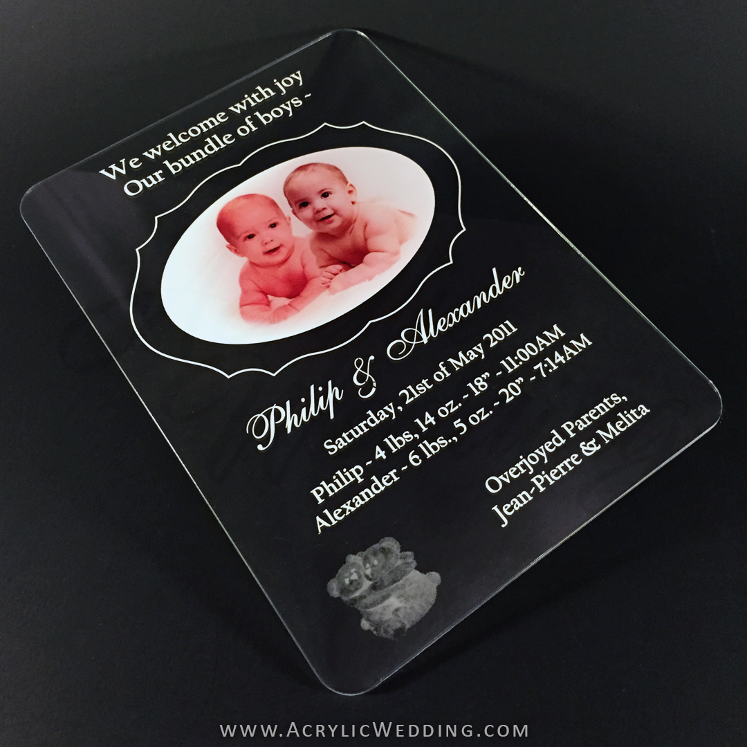 Clear Acrylic Wedding Invitation