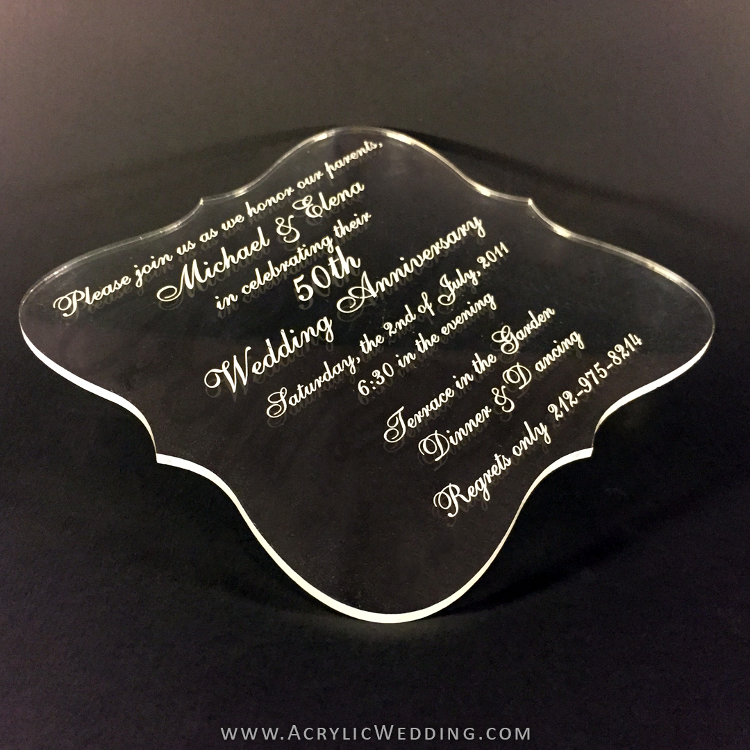 Clear Acrylic Wedding Invitation