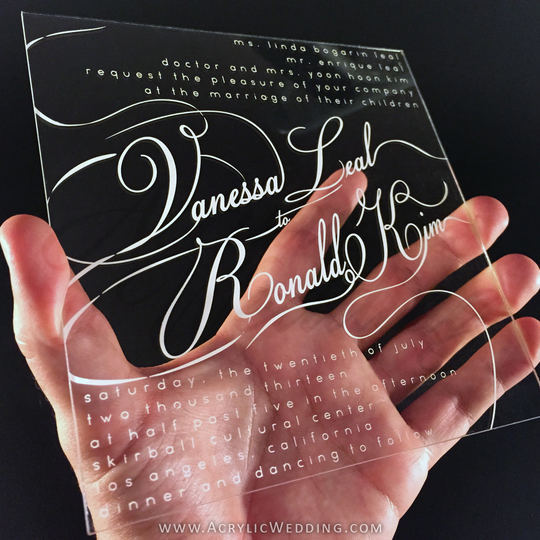 Clear Acrylic Wedding Invitation