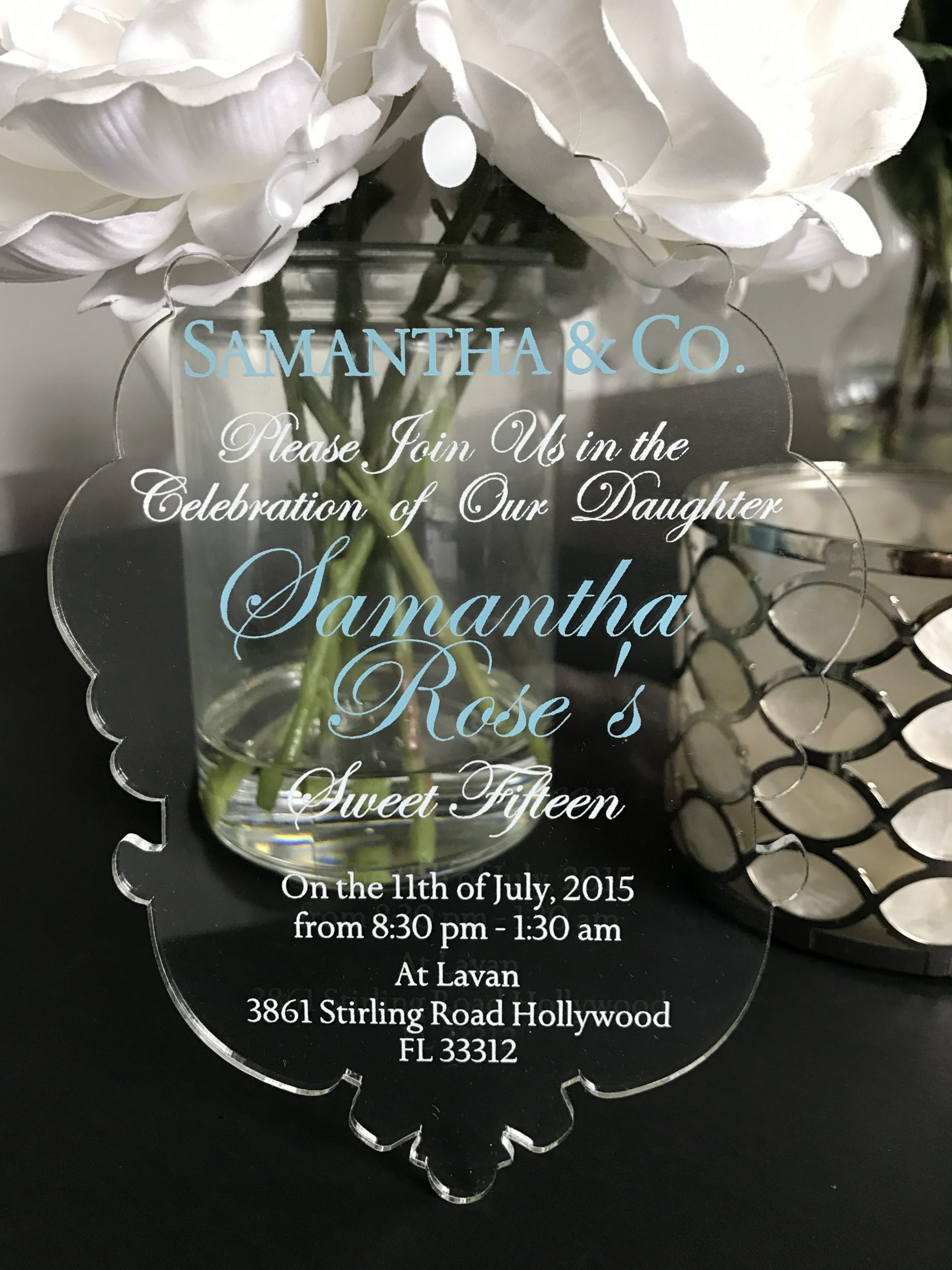 Clear Acrylic Wedding Invitation