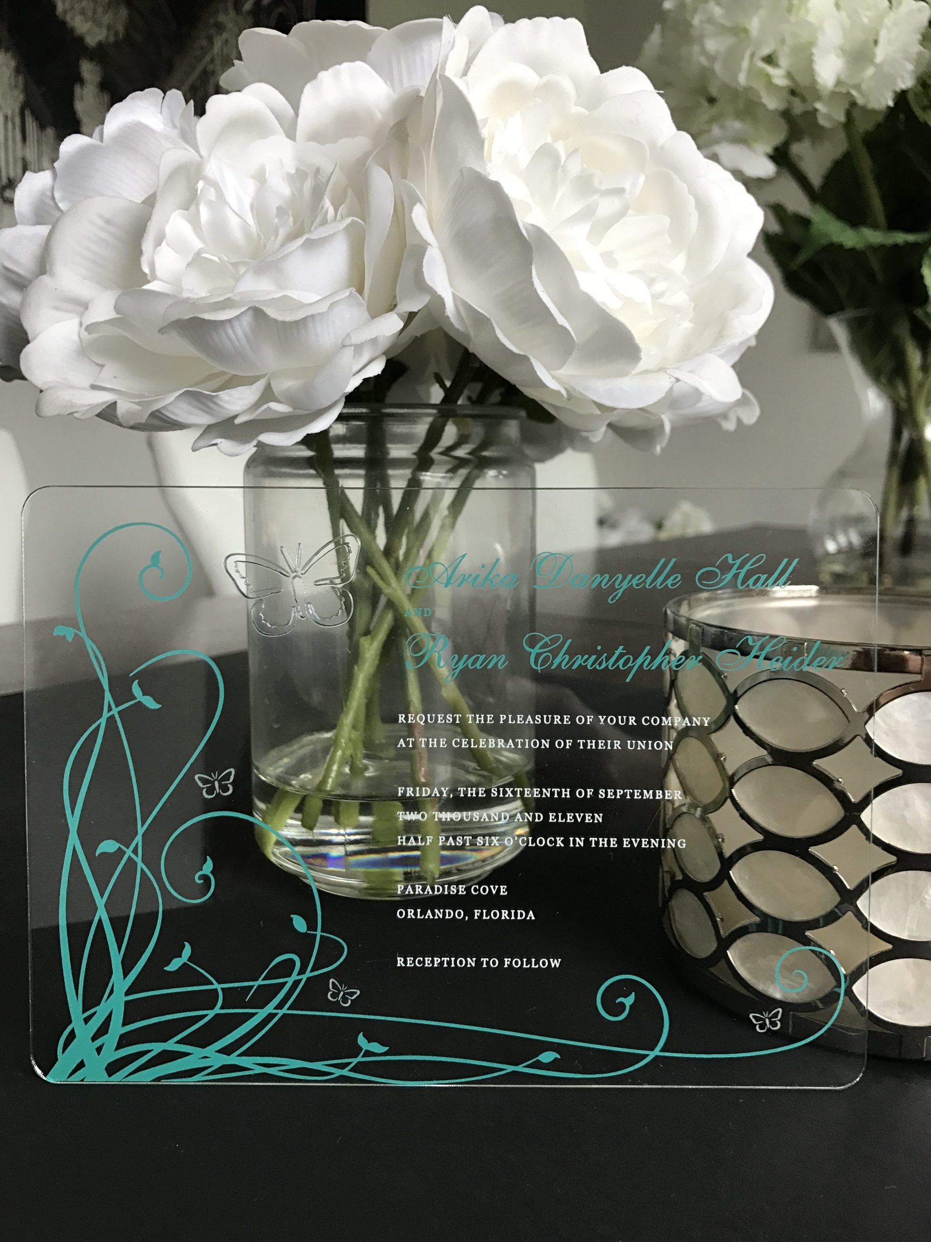 Clear Acrylic Wedding Invitation