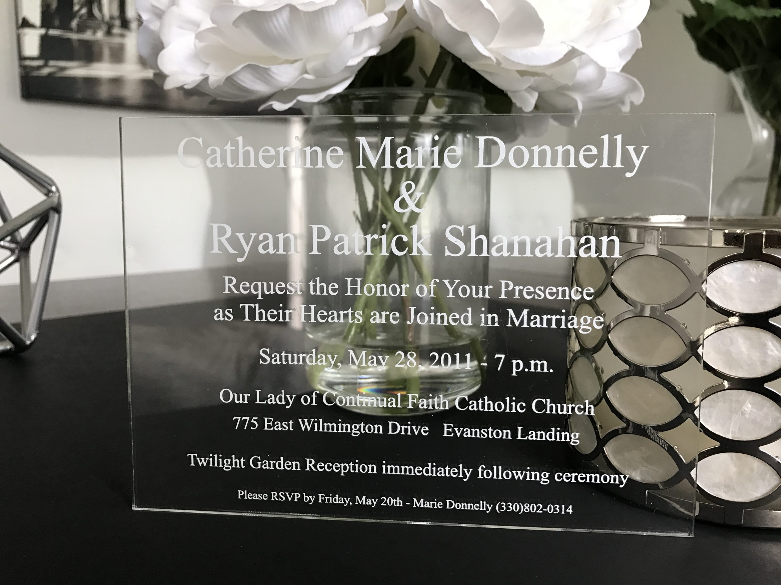 Clear Acrylic Wedding Invitation